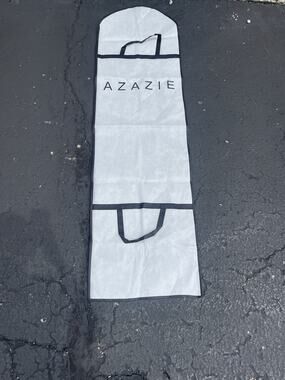 (3) AZAZIE white GARMENT BAGs (66.7"H x 18.9"W) garment storage bags w/handles